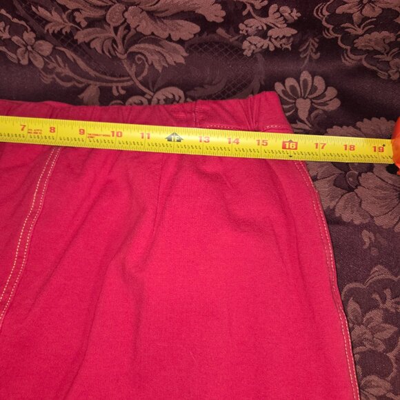 Dream Jeannes by Quacker Factory Skort Skirt Red Size M - Picture 5 of 6